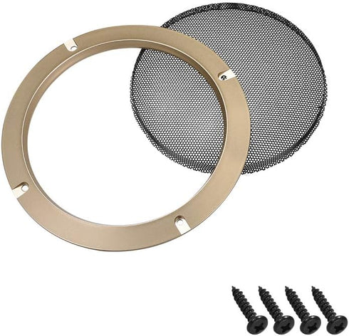 uxcell 2pcs 4" Speaker Grill Mesh, Decorative Circle Subwoofer Guard Protector Cover Accessories