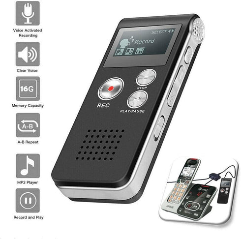 TEAMWILL 1PC 16GB Paranormal Ghost Hunting Equipment Digital EVP Voice Activated Recorder USB