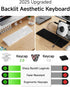 SEUNKWANG GX710S EWEADN Backlit Computer Keyboards, Wired USB Keyboard with White Backlit, Metal Panel, Plug and Play