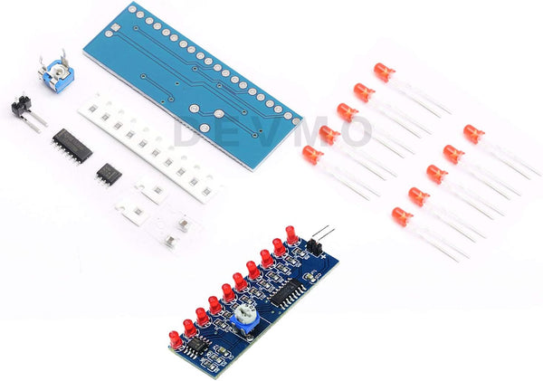 DEVMO NE555+CD4017 Running LED Flow Light Electronic Production Suite Control Board Module DIY Kit