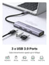 UGREEN 4 in 1 USB C to Ethernet Adapter Hub with 3 USB 3.0 Ports, Gigabit RJ45, Thunderbolt (3/4) for MacBook Pro/Air,