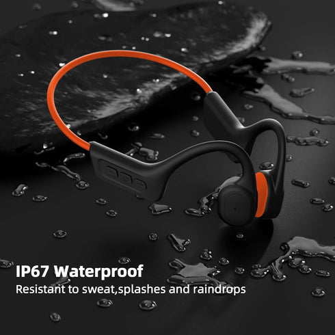 Upgraded Bone Conduction Headphones, IPX7 Waterproof, Bluetooth 5.3, 10H Playtime for Running, Gym