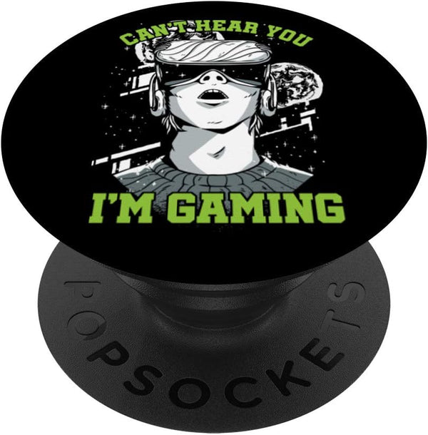 Game Gaming Player Video Games Virtual Reality VR PC Gift, PopSockets PopGrip: Swappable Grip for Phones & Tablets