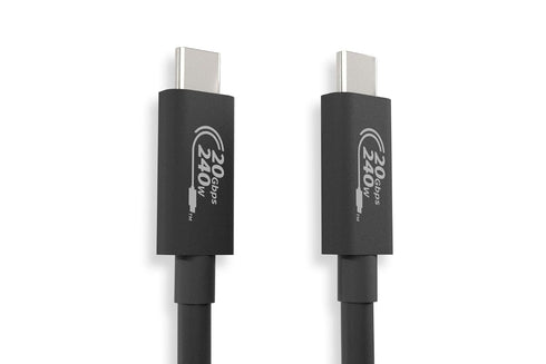 USB 4.0 Gen2 x 2 Type C Cable, 20Gbps High Speed Data Transfer, 4K Video, EPR 240W Ultra Fast Charging, Black, 2M