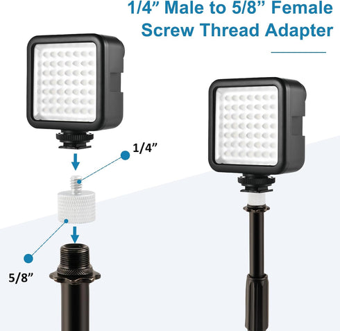 5/8" 1/4" Mic Stand Adapter Female to Male, Microphone Screw Adapter, Thread Conversion Connector for Microphone Mount