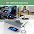 MTAKYI Multi 5 in 1 Universal USB Charging Cable, 3M/10FT USB A/Type C to Lightning+Type C+Micro USB Nylon Braided Sync