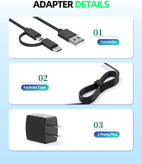 Superer Charger for All Amazon Kindle Fire HD, HDX, Paperwhite, Echo Dot, Oasis E-Reader, Adults Kids Edition Tablet