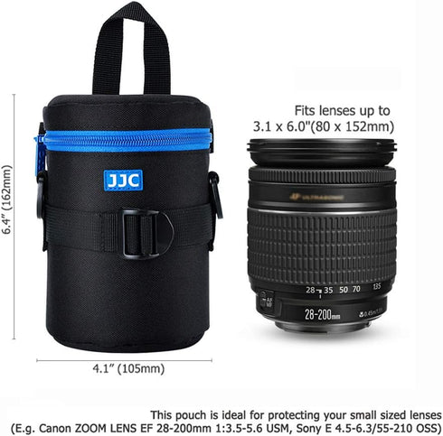 JJC Camera Lens Pouch Case for Canon EF 35mm, Nikon Nikkor AF-S 55-200mm, 18-300mm, Tamron, Fujifilm