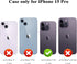 MMHUO Flower Magnetic Back Flip Case for iPhone 15 Pro, Mint, with Card Holder & Wallet Design