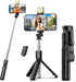 Aourxiv Selfie Stick Tripod with Light, Retractable Selfie Stick Tripod with Wireless Remote