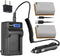 Kastar 2-Pack LP-E6N Pro Battery and LCD AC Charger Compatible with Canon EOS
