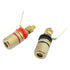 Antrader 12pcs Gold Plated Speaker Terminal Binding Post 4mm Banana Plug Socket Connector (6 Black + 6 Red)