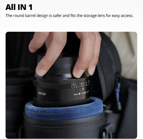 80 155 mm (3.15 6.10 AMBITFUL Thick Camera Lens Pouch Case, Water/Dust/Shock Protection Lens Pouch for DSLR Camera Lens