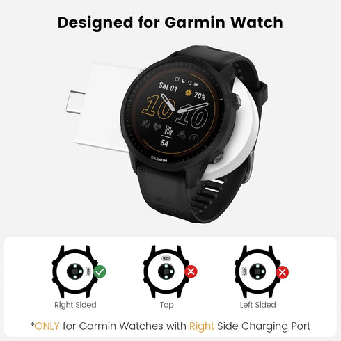 Nillkin Charger for Garmin Watch, Portable Garmin USB-C Wireless Charger, Travel Cordless Charger, Garmin Independent Watch Charging Module, White