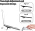 Bewudy 2 Pcs Portable Keyboard Riser, Dual Tilt Angle Adjustment Foldable Laptop Riser, Self-Adhesive Mini Laptop Stand