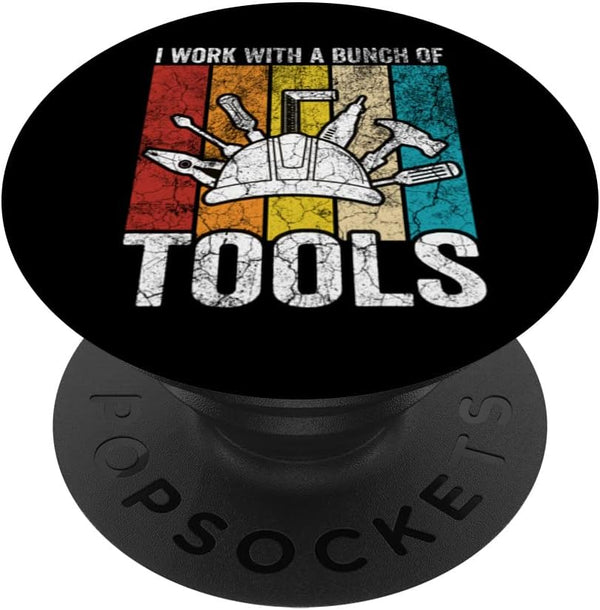I Work with a Bunch of Tools, Craftsman Concrete Building PopSockets Swappable PopGrip