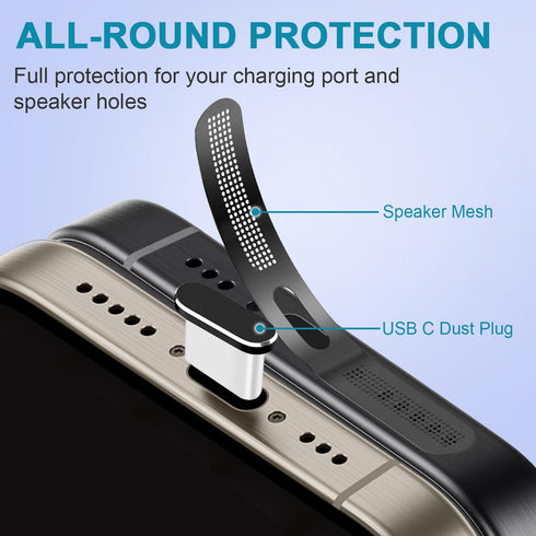 Goweewon 4 Pack 17, 15/16/16 Plus/16 Pro/16 USB C Dust Plug, USB C Port Cover, Type C Charging Port Plug Cover