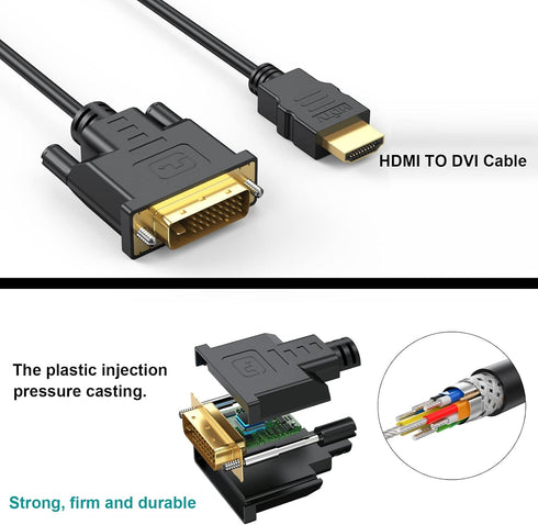UV-CABLE 5-Pack, 6 1080P (5, HDMI to DVI Cable Ft Bidirectional DVI-D to HDMI Male to Male High Speed Adapter Cable