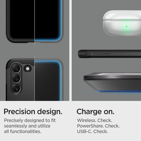 Spigen S22 (2022) Tough Armor Designed for Galaxy Plus Case - Black