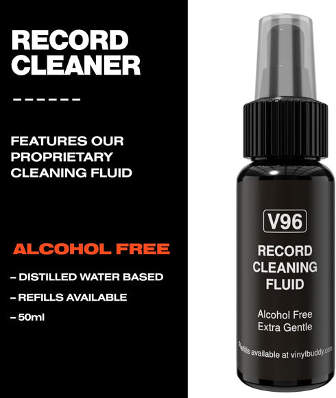 Ultimate Vinyl Record Cleaning Kit, Includes Record Cleaner, Velvet Brush, Microfiber Brush & Storage Pouch