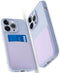 Silicone Wallet Phone Case for iPhone 15 Pro 6.1 Inch with Credit Card Holder Pocket, Full-Body Bumper Protection
