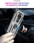Military Grade Drop Impact Case for Motorola Moto G7 Play, 360 Metal Rotating Ring Kickstand Holder