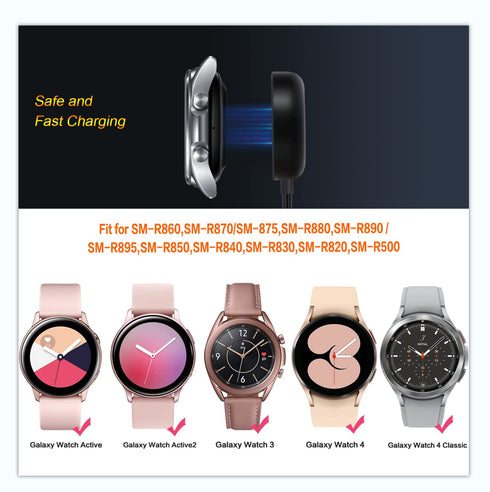 Trami 2 Pack Wireless Charging Dock Compatible with Samsung Galaxy Watch 7/6/6 Classic/5/5 Pro/4/4 Classic/3/Active