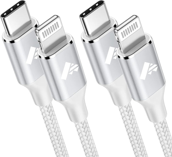 USB C to Lightning Cable 3ft 2Pack, MFi Certified Braided Type C iPhone Charger Cord Fast Charging Compatible with