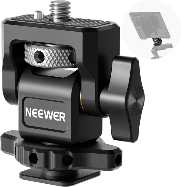 Neewer Camera Monitor Mount with Cold Shoe, 1/4" Screw for 5" & 7" Field Monitor, Compatible with Atomos Ninja V,