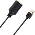 USB A Male to 12V Socket Female Cable Adapter - Black (10.5ft)