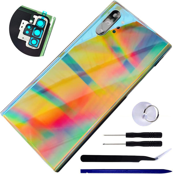 Galaxy Note 10 Plus Back Glass Replacement Door Panel Cover for Samsung Galaxy Note10+ 5G (Aura Glow)