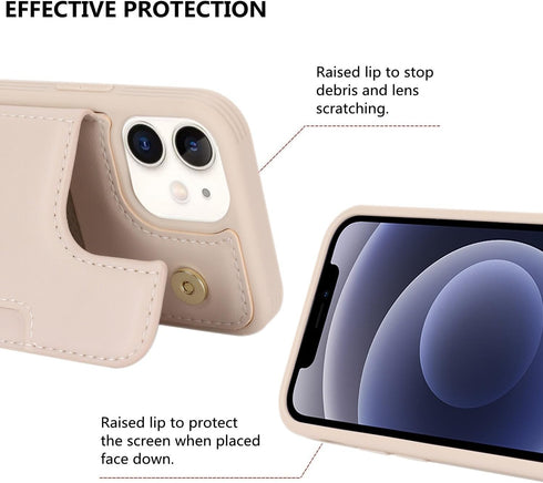 iCoverCase iPhone 12 Mini Wallet Case with Card Holder, RFID Blocking PU Leather Protective Case for 5.4 Inch iPhone 12
