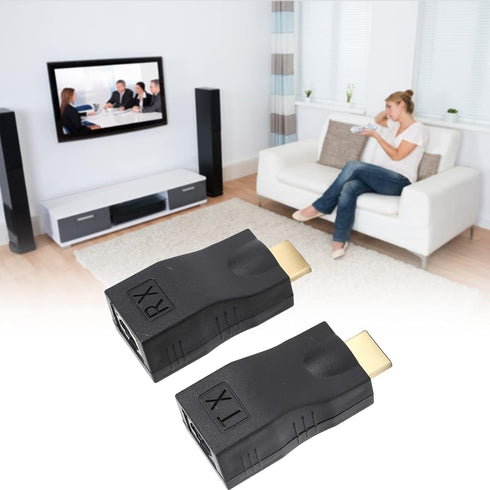 RJ45 Adapter Extender, Network Connector Ethernet Cat5e Cat6 Extender for HDTV, DVD, Monitor, Projector