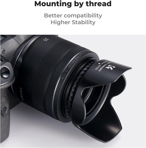 K&F Concept 52mm Tulip Flower Lens Hood for Nikon D3300 D3200 D3100 D5500 D5300 D5200 DSLR Cameras with AF-S Lenses