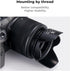 K&F Concept 52mm Tulip Flower Lens Hood for Nikon D3300 D3200 D3100 D5500 D5300 D5200 DSLR Cameras with AF-S Lenses