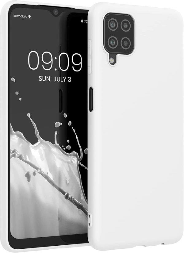 kwmobile Samsung Galaxy A12 Case - Soft Slim Protective TPU Silicone Cover - Matte White