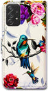 Case for Galaxy A52 5G, Hummingbird in Flowers Leather Flip Phone Case Wallet Cover with Card Slot Holder, Kickstand