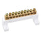 uxcell 10 Positions Terminal Block Connector Bar, Single Row Electric Barrier High Bridge Design