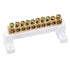 uxcell 10 Positions Terminal Block Connector Bar, Single Row Electric Barrier High Bridge Design
