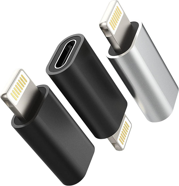zoyuzan 3 Pack USB C Female to Lightning Male Adapter Type C Power Charger Plug Compatible for iPhone 12, 11 Pro Max,