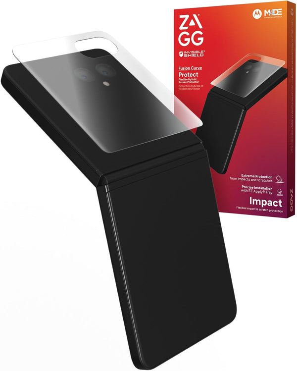 ZAGG Fusion Curve Motorola Razr (2024) Screen Protector, Flexible Hybrid Polymer, Unbreakable, High-Definition Clarity