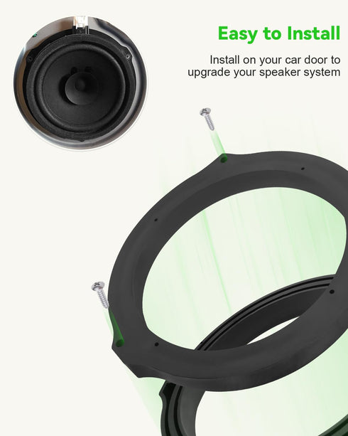 6.5 Inch Front Rear Door Speaker Adapter for Ford Fusion, Transit, Focus, Edge, Fiesta, Mondeo Mk4 Aftermarket