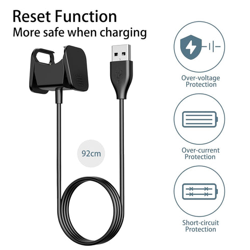 Meliya USB Charging Cable for Fitbit Charge 4 / Charge 3, 3.1 ft Replacement Dock Stand for Fitness Tracker.