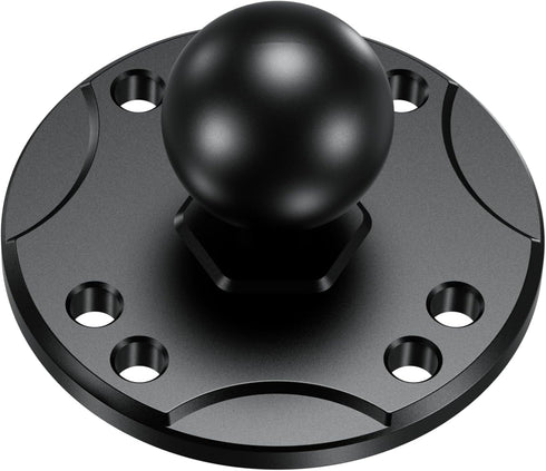 BRCOVAN 1'' Ball Mount Base with Aluminum Alloy AMPS Hole Round Plate & 1'' TPU Ball Adapter