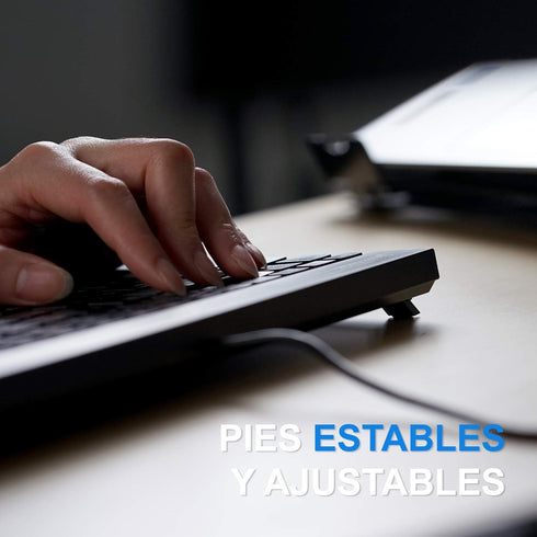 Perixx PERIBOARD-426ES Mini USB Keyboard - Black - QWERTY Español