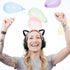 RUKUHOT Cute Cat Ears Headphone Attachment - Adjustable Design for Logitech G PRO, HypreX Cloud Headphones, Black