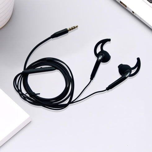 Wired Earbuds with Microphone, Volume Control Earphones for Workout Sports Exercise Jogging Gym, Compatible with