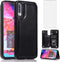 NKECXKJ Wallet Case for Samsung Galaxy A50/A30s/A50s - PU Leather Phone Case with Screen Protector, Card Holder, Black