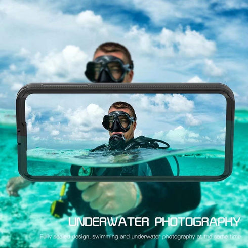Compatible with S20 Waterproof Case, IP68 Underwater Dirtproof Shockproof, Built-in Screen Protector Full Body