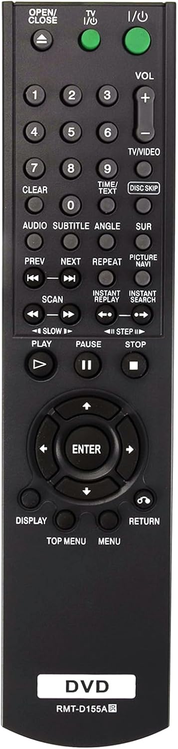 RMT-D155A Replaced Remote for Sony CD DVD Player Models - DVP-NC625, DVP-NC665P, DVP-NC85H